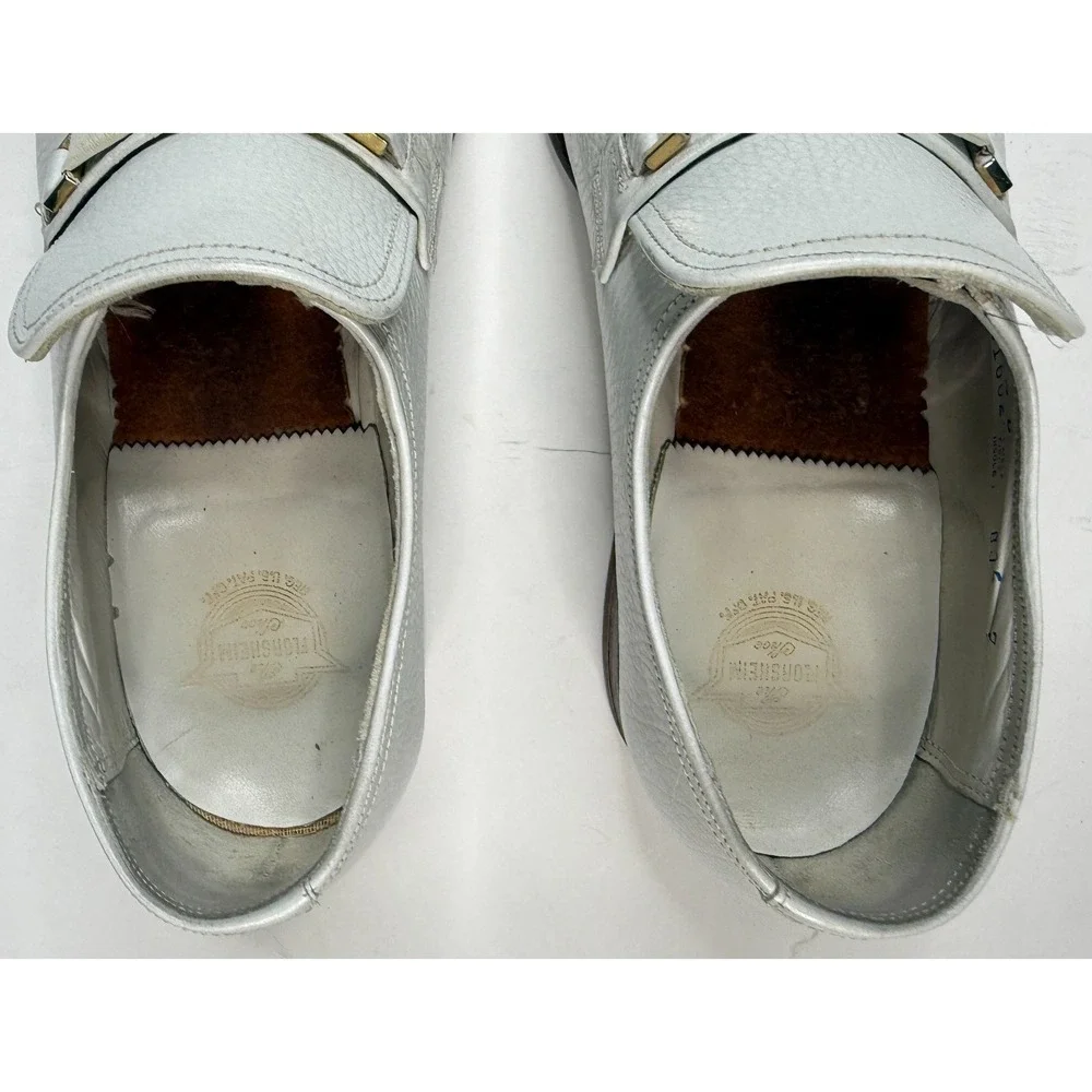 Florsheim Men's Vintage 1970's-80's White Slip On Leather Loafer Size 7.5‎ D